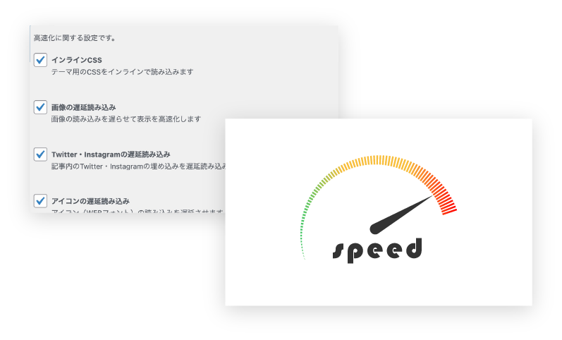 サイトの高速化のイメージ画像